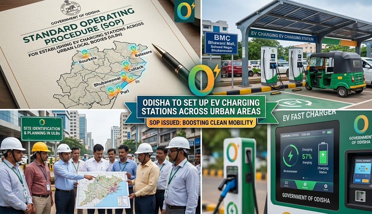 Odisha to Set Up EV Charging Stations Across Urban Areas; SOP Issued